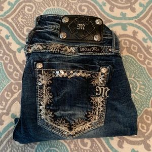 Girls’ Miss Me cuffed Capri Jeans